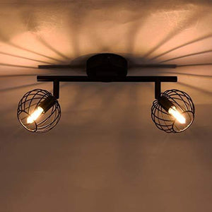 Applique decorativa BLOOM 28 W x 2 Gabbia in ferro, lampadario vintage industriale, lampadario Minimalista Vintage Loft IP20 G9 x 2 34,5 x 17 cm - Arredi Casa
