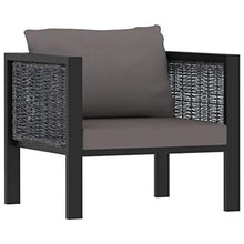 FAMIROSA Set Divani da Giardino 5 pz con Cuscini in Polyrattan Antracite