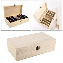 Generic Scatola Portaoggetti per in Legno da 25 Bottiglie Scatola Serrature, 24 Slot per Oli Essenziali da 5-15 Ml E 1 Slot