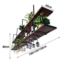 Portabottiglie Vino Mensola In Legno Massello Cucina Appeso A Parete Portabottiglie Mensola Appesa Mensola Retrò Portaoggetti, 3 Opzioni Di Formato (Size : 120x30x80cm)