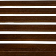 Relaxdays Mobile da Bagno in bambù con 5 Ripiani, Scaffale a Colonna, Legno, Marrone Scuro, HxLxP: 139,5x34,5x33 cm