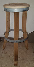 Elymostore Sgabello doghe Botte in Castagno o Rovere da 71 cm con Cerchio in Ferro da 4 mm MOD 6