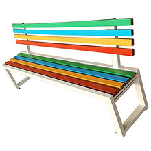 Panchine da giardino per parchi Panchine da esterno per il tempo libero, panchine da terrazza resistenti alle intemperie con struttura in ghisa e legno massello anticorrosivo, panchine da giardino