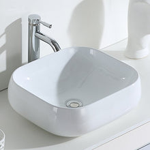 Eridanus Serie Kengo, Lavabo di Ceramica Bianco Lusso Lavandino Lavello Lavamano Lavabo da Appoggio Rettangolare Quadrato Bacinella Lavandino Lavello per Bagno Casa Bidet Lavabo