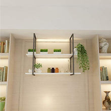 2 Strati Ferro battuto Nero Struttura del soffitto, Stile Semplice Industriale di Legno Solido Scaffale, Ristorante Bar Hanging Rack Bagagli, Hanging Rack 4 Formati (Size : 60 * 30 * 80cm)