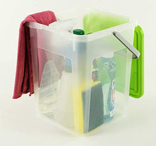 Rotho Powdy Scatola 7l con coperchio e maniglia, Plastica PP senza BPA, Transparente/Verde, 5kg/7l 24.0 x 20.0 x 25.5 cm