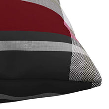 Buyounger Cuscini Decorativi 4 pz a Quadri Rossi 50x50 cm in Tessuto