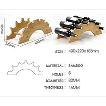 RINGLICHT F Portabottiglie Vino di Legno DIY Portabottiglie per Borracce E Bottiglie per 6 Bottiglie per Ripiani, Cantinetta per Vino, Portabottiglie bambù, Organizzatore Bottiglie Vino