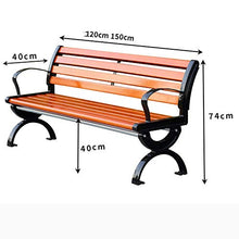 Panchina da giardino per esterni panchina sedia da parco, panchina da giardino a 2 posti in legno massello con schienale, sedile da giardino per terrazza con prato, panchina da cortile
