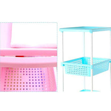 Quattro Ruote Portatile Strumento di archiviazione Carrello Scaffale, scaffale di plastica, Mobile da Cucina di Grande capacità Mobile da Ufficio Scaffale 2 Colori 48.5X33.5X112.5CM Utility Cart