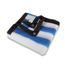 Rete ombreggiante Telo Coprente A Strisce A 8 Pin Sunblock, Resistente Ai Raggi UV Ripari di Campeggio Telo A Rete con Paralume, Blu E Bianco (Dimensioni : 4x6M)