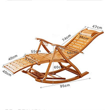 Sedia Lounge Sedia Regolabile Chaise Reclinabile Bamboo Sedia a Dondolo Pieghevole Pieghevole Sedia a Sdraio Portatile per Giardino Prato a Sdraio Backyard