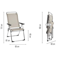Lafuma Mobilier LFM2772 Sedia Pieghevole, Beige, 62.5x67x111 cm
