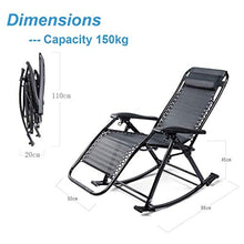 XLYYHZ Sedia Zero Gravity Sedia reclinabile ， Sedia a Dondolo Zero Gravity Lounge con Cuscino Imbottito per Adulti in Soggiorno Pieghevole Leggera | Sedie da Giardino reclinabili per Esterni sedie