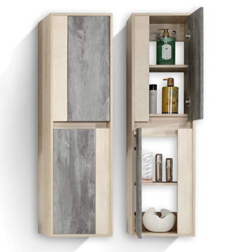 Armadietti farmacia Mobiletto del Bagno Mobile da Cucina in Legno massello Armadietto a Muro Armadietto dei medicinali Mobile Laterale Multistrato WC Mobiletti e armadietti