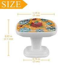 Set di 4 maniglie rotonde per armadio da cucina, credenza, cassettiera, cassettiera, con viti, per cucina, comò, armadietto, bagno, guardaroba, testa di teschio, fiori di rosa