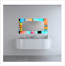 Ccretroiluminados Lineas de Colori Specchio da Bagno Retro Illuminazione, Acrilico, Multicolore, 80 x 5.3 x 60 cm