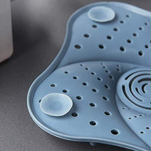 Huante - Set di 2 tappi per lavabo da cucina per la casa, per lavabo, lavabo, per lavabo e lavabo, colore bianco e blu