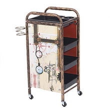 WangQ Carrello for ripiani, in ferro battuto a 4 strati con cassetto retro carrello for tintura for parrucchieri ampio spazio mobile conveniente salone tinture for capelli carrello for salone di belle