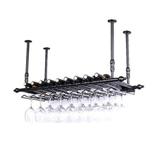 Bar Unit Floating Shees Wine Rack Hanging Red Wine Cup Holder / Hanging Capovolto Glass Holder Creativo Home Bar / Wine Rack Hanging Glass Holder (Colore: Nero, Dimensioni: 120 * 30 Cm), Nero, 80 * 3