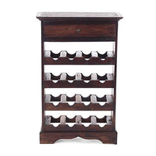 RUSTIKAL WINE REGAL "CORTEZ" | 85x55x23cm(HxLxP), portabottiglie in legno massello mahagonia | portabottiglie per vino, portabevande, stile rustico