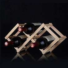 LHQ-HQ In massello Pieghevole Vino Wine Rack Supporto di Legno di 3 Bottle Holder Mount Kitchen Bar mensola di Esposizione del Vino della casa Storage Rack
