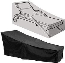 Nocsm Copertura per Chaise Longue. Tessuto Oxford 420D, Lettino da Giardino Nero. Tessuto Oxford su mobili da Giardino. per Proteggere da umidità, Pioggia ed Esposizione.