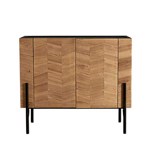 QuRRong Credenza Vintage Buffet Credenza Multifunzionale Libreria Gabinetto Pranzare Stanza Entrata Cabine per Soggiorno Camera da Letto (Color : Natural, Size : 100x45x87cm)
