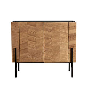 QuRRong Credenza Vintage Buffet Credenza Multifunzionale Libreria Gabinetto Pranzare Stanza Entrata Cabine per Soggiorno Camera da Letto (Color : Natural, Size : 100x45x87cm)