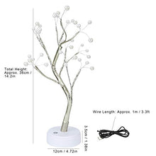 Liukouu Luci Decorative per Interni, 36 LED Lampadina da Tavolo Albero Bonsai Luce, Giallo Caldo Rami Pieghevoli a Forma di Perla per la Decorazione Domestica Festa di Nozze di Natale