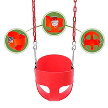 Sedile da Altalena a Secchio Pieno con Schienale Alto, Sedia da Altalena per Bambini Heavy-Duty con Catene rivestite Completamente assemblata A ++ (Colore: Giallo)