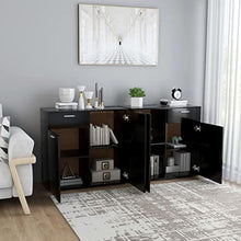 vidaXL Credenza Grigio Lucido 80x36x75 cm in Truciolato