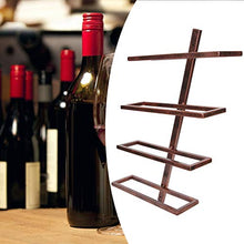 Portabottiglie da parete, portabottiglie, portabottiglie da vino Portabottiglie antiruggine durevole Facile(Inclined wine rack 4 bottles of bronze)