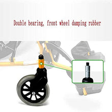 Carrozzine Semoventi, Transito Portatile da Viaggio Lega di Alluminio Grande Trasporto Circolare, Ergonomia Lega di Alluminio Pieghevole Dispositivo Anticaduta Portatile Trolley per Anziani Disabili