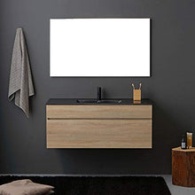 Kiamami Valentina MOBILE BAGNO CM120 QUERCIA EFFETTO LEGNO CON LAVABO NERO SINGOLO | SOLE