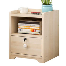 Comodino Semplice con la Serratura di pompaggio Assemblea Addensare Studio Corridoio Locker Bagno Solido della Famiglia di Legno Camera da Letto Soggiorno Multifunzione 32.5X26X40cm FANJIANI