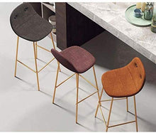 Yxsd Bar Chair Sgabello contatore sedie in ferro arte in tessuto traspirante con schienale individuale pranzo Angolo altezza moderne imbottite schienali e sedili Gambe Sgabelli Glod metallo Pub Bistro