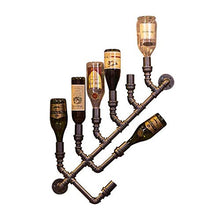 PZW Semplice e Creativo Stile Industriale Stile Pipa ad Acqua Portabottiglie da Parete in Ferro/Scaffale Decorativo per Sala da Pranzo, Cucina, Livinstanza G (10 * 80 Cm)