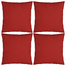 Buyounger Cuscini Decorativi 4 pz Rossi 50x50 cm in Tessuto