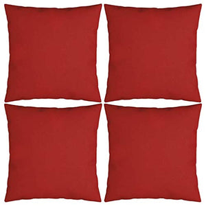 Buyounger Cuscini Decorativi 4 pz Rossi 50x50 cm in Tessuto