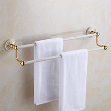 Bagno Asciugamano a Doppio Tubo Portasciugamani Bianco Portasciugamani Accessori Bagno