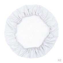 2 PCS Fodera Coprisedia Copertura Rotonda per Sgabello da Bar in Poliestere Spandex - Bianca