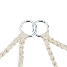 casa.pro Poltrona Sospesa con Cuscini Altezza Completa di Sostegno 135 cm Altalena Relax Poltrona Appendibile per Interno/Esterno - Supporto Fino a 150 kg - Color Crema