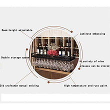 WLABCD Portabampa Del Vino Home Red Holder Restaurant Bar Bar Vino Glass in Vetro/Soffitto Appeso Bottiglia Di Vino Porta Bottiglia Metallo in Ferro Di Vino Happio Di Vino Hard Hard/Grande Altezz