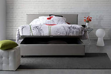 Talamo Italia Letto Anna matrimoniale con contenitore sfoderabile, Made in Italy Grigio con Materasso, cm 160 x 200