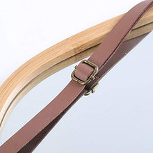 Specchio da Parete Rotondo Creativo Specchio da Bagno A Parete da 45 Cm Specchio da Trucco in bambù HD per Soggiorno Camera da Letto Corridoio Specchio