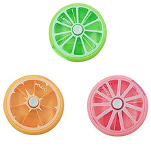 GFCGFGDRG Frutta Stampa Rotonda settimanale Titolare di Viaggio Contenitore per Le Pillole Medicina Rotazione Dispenser Vitamine Storage Box