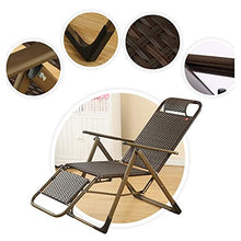 Sywlwxkq Sedia a Sdraio Pieghevole, Sedia di Vimini, Sdraio Pieghevole, Sedia da Giardino reclinabile, sedie a Sdraio, sedie a gravità Zero, Larghezza Super 58 cm, Patio Giardino in spiaggi