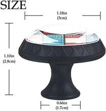 Patchwork bandiera americana con strisce verticali e orizzontali e forme a stella Pomelli per Porta Set di 4 Pomelli per Mobili Manopole per Cassetti Cucina Armadio Vetro
