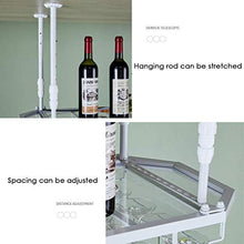 Dongyd Ottagonale Wine Rack Parete Di Vetro Del Pannello Del Soffitto Holder Semplice Moderna Di Vetro Della Cremagliera Del Vino Capovolto Calice Di Vino Hanging Holder Mug Rack